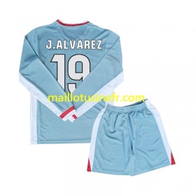 Maillot de Foot Atlético Madrid Julian Alvarez 19 Extérieur 2024-25 Manches Longues - Enfant
